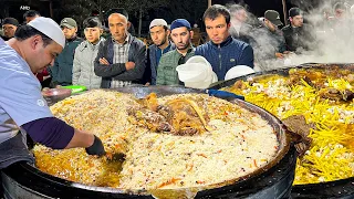 About 1000 kilos of Uzbek National pilaf | Popular street food