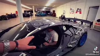 DDE Lamborghini huracan tire slayer doing donuts in Alex Choi garage