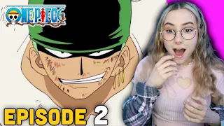 LET'S GO ZORO !🏴‍☠️ First Time Watching 👒 One Piece Anime! One Piece Ep 2 REACTION & REVIEW