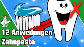 12 Unglaubliche Anwendungsmöglichkeiten von Zahnpasta 🦷