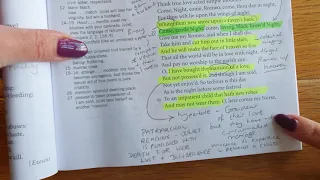 17.  Annotation of Romeo & Juliet - Act 3 Scene 2 Part 1 -  Juliet's soliloquy