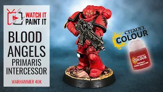 Warhammer 40K - Using Contrast Paints - Painting Blood Angels Primaris Intercessor