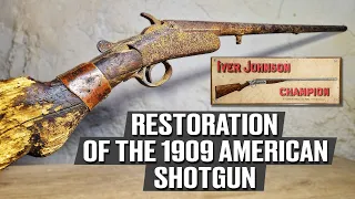 Found in the attic my grandfathers 1909 Iver Jonson  shotgun | Restoration of antique