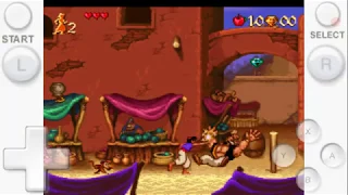 Playing Aladdin with Cheats Pt.2 ( Infinite Health,Lives,Continue,Apples & Gems worth Health ) SNES