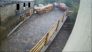 Evidence for police: Neighbour unlawfully blocks my drive access and causes an accident