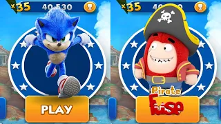 Sonic Dash vs Oddbods Turbo Run - Movie Sonic vs All Bosses Zazz Eggman All 61 Characters Unlocked