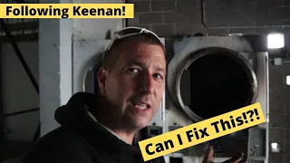Cleaning up Laundromat After a Dryer Fire!!! | Following Keenan !
