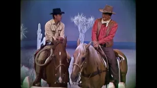 Dean Martin & John Wayne on horse