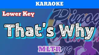 That's Why by MLTR (Karaoke : Lower Key)