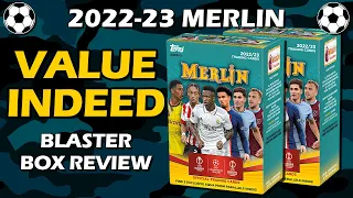 Merlin Retail! 2022-23 Topps Merlin Chrome UCC Value Blaster Box Soccer Review