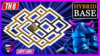 Ultimate BEST TH8 HYBRID/TROPHY[defense] Base 2021!! Town Hall 8 Hybrid Base Design - Clash of Clans