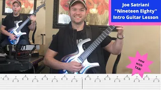 "Nineteen Eighty" Joe Satriani Guitar Lesson (intro w/TAB)