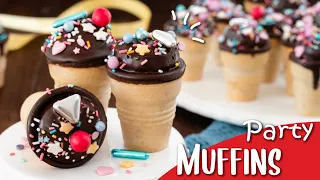 Muffins im Waffelbecher - die perfekten Party Muffins!