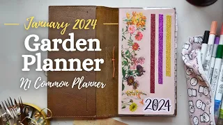 January in my Garden Planner | 2024 Planner Flip Through