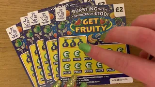 Get Fruity! 🍉🍑🍌 £2 National Lottery Scratch Cards £100!! Jakpot! 🍉🍑🤑