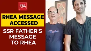 Sushant Death Mystery: India Today Exclusively Accesses Messages Between Sushant's Father And Rhea