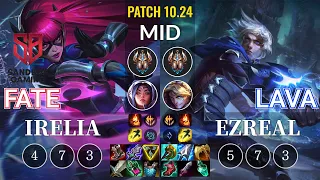 SB FATE Irelia vs Lava Ezreal Mid - KR Patch 10.24