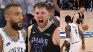 LUKA YELLS TO RUDY GOBERT & ANT "GO HOME B*TCH!" AFTER GAME WINNER! INCREDIBLE FINISH!