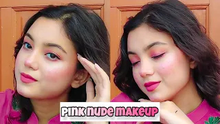 Soft Pink Nude Makeup With Drugstore Products | Makeup Tutorial For beginners | SHONCHITA