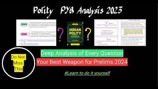 Polity PYQ Analysis 2023 | PreYQ L2 | UPSC PRELIMS 2024