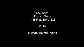 Bach French Suite 4 in E Flat, BWV 815
