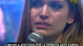 Michela Elías lloró en vivo tras perder competencia