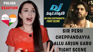 DJ Duvvada Jagannadham Scenes - SIR Peru Cheppandayya Fight Scene | Allu Arjun POLISH REACTION
