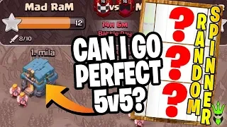 CAN I GO PERFECT WITH THE RANDOM SPINNER?! - 5V5 Friday - "Clash of Clans"