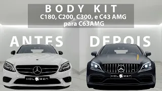 Body Kit Mercedes Transforma C180, C200, C300, e C43 AMG em C63 AMG