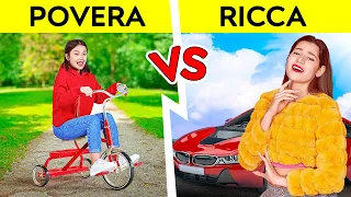 STUDENTE RICCO VS NORMALE || Ricca vs Povera a Scuola! Scambio di identità su 123 GO! CHALLENGE