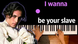 Måneskin - I wanna be your slave ● караоке | PIANO_KARAOKE ● ᴴᴰ + НОТЫ & MIDI