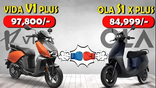 OLA S1X Plus VS Vida V1 Plus Full Detailed Comparison | Best Electric scooter | EV HINDI