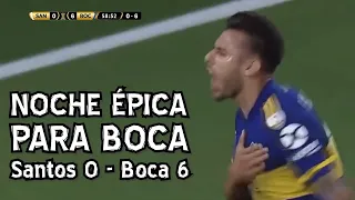 Noche épica de Boca frente al Santos (Santos 0 - Boca 6)