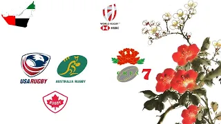 World Rugby Sevens Series 2022-23 [United Arab Emirates] Women - USA, Australia, Canada v China
