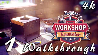 Workshop Simulator - Walkthrough Gameplay Part 1 4K FULL GAME No Commentary