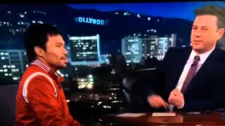 Kimmel singing Manny's entrance song