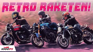 Wer kann Retro am besten? Kawasaki Z900RS vs. Triumph Speed Twin vs. Yamaha XSR900 - Vergleich 2022