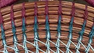 Inside Out Ti Stitch for Pine Needle Basket Coilng- expanded instructions