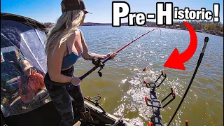 FISHING DEEP HOLES...For BIG SPAWNING FISH!!! (CATCH and COOK!!)