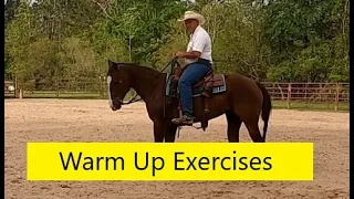 Horse training exercises that  I use to warm up a performance horse.