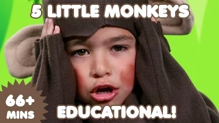 5 Little Monkeys | 60 Mins. of Educational Songs for Kids | Nursery Rhymes