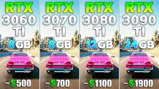 RTX 3090 Ti vs RTX 3080 Ti vs RTX 3070 Ti vs RTX 3060 Ti - Test in 4K