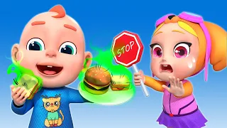 Don't Eat Dirty Food | Good Habits | Safety Cartoon | More Nursery Rhymes & Rosoo Kids Songs