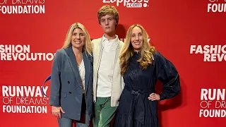 Runway of Dreams! Gabe walks the runway with his moms by his side at NYFW!