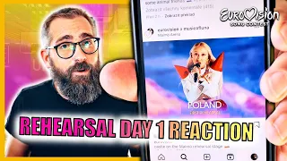 My first thoughts of Rehearsal Day 1 at Eurovision 2024!