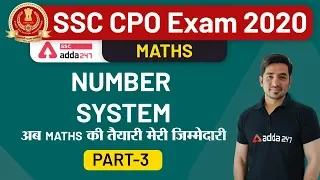 Number System (Part-3) | Maths | SSC CPO Exam 2020