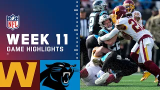 Washington Football Team vs. Panthers Week 11 Highlights | NFL 2021