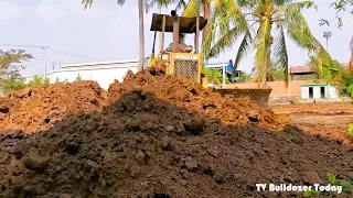 Full video Amazing bulldozer pushing heavy equipment working heavy equipment Team Working Dump Truck