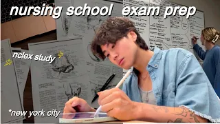 PREPARING FOR NURSING SCHOOL EXAMS + studying for NCLEX | nyc study vlog