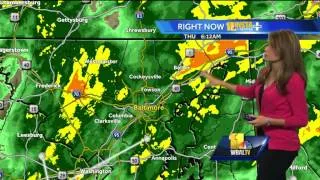 Gusty winds to start Thursday; rain to taper off